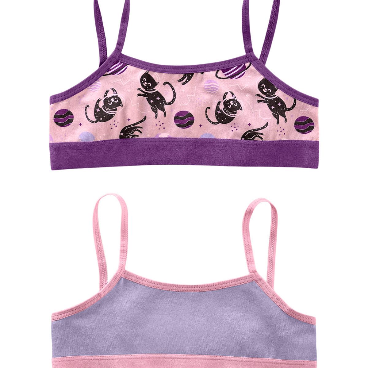 LEONISA - Top niña pack x 2 65292X2 Rosado / Gatos