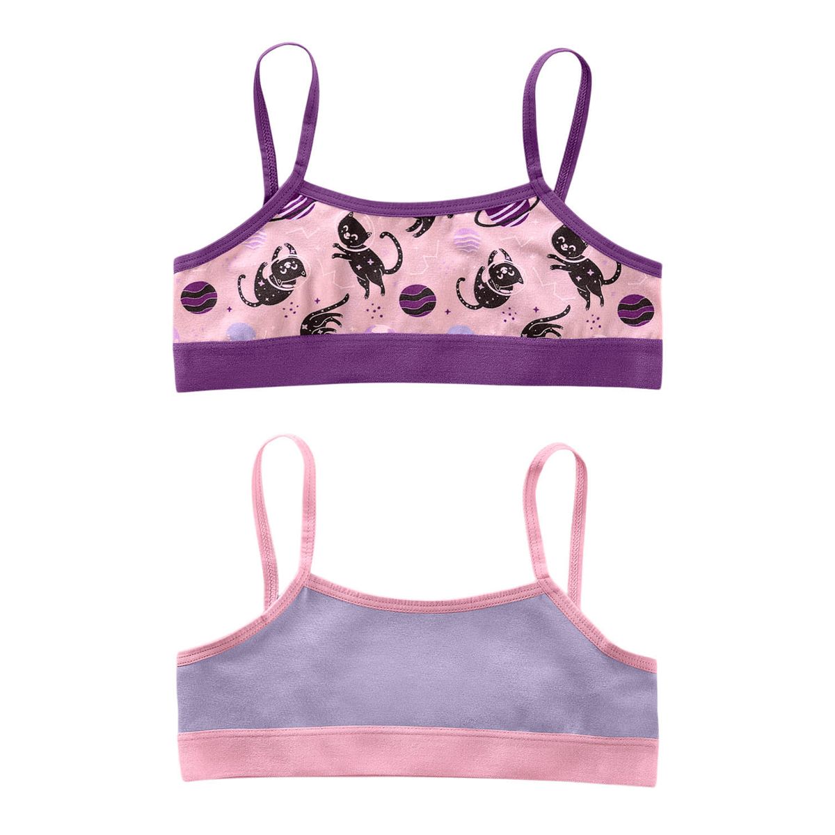 LEONISA - Top niña pack x 2 65292X2 Rosado / Gatos