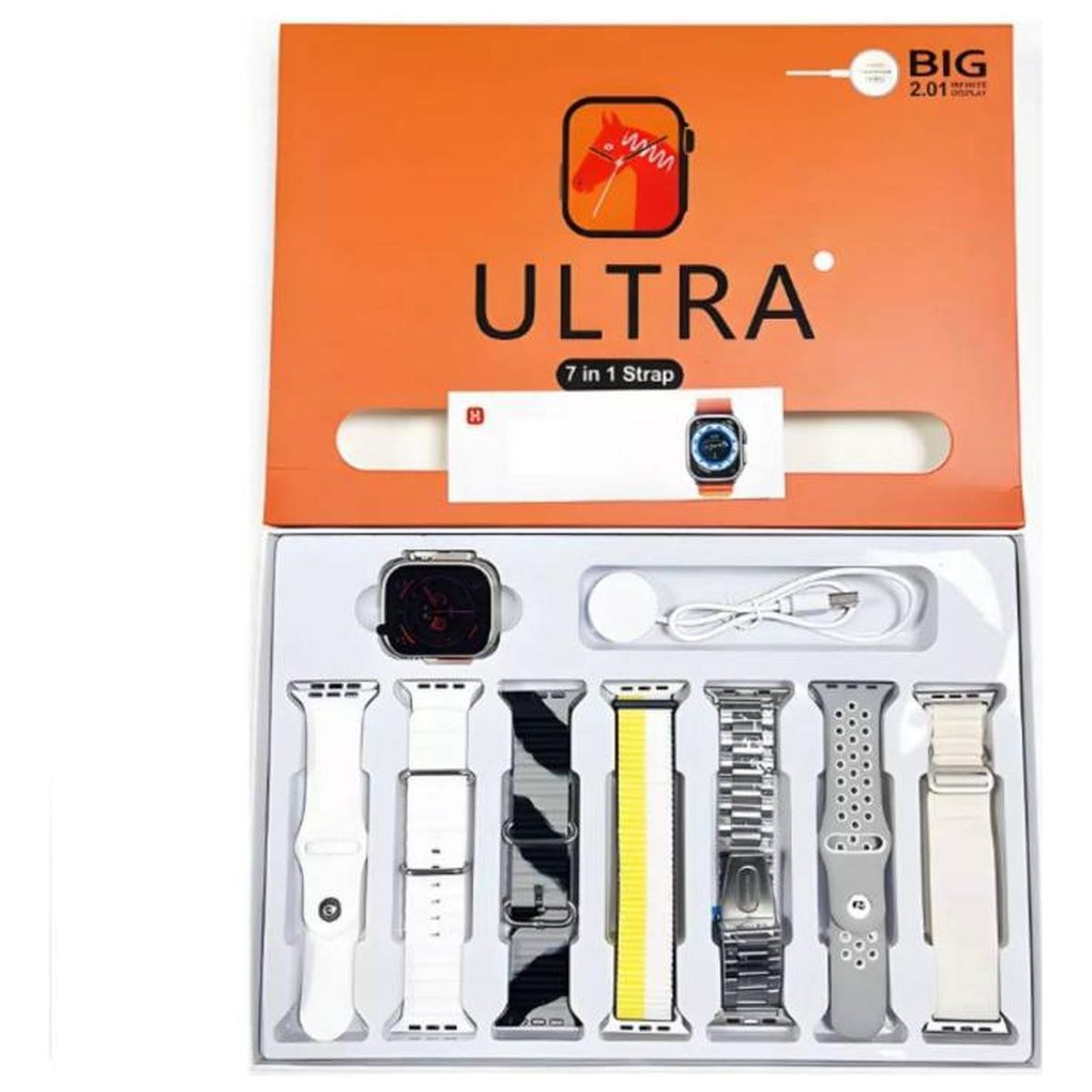 UNIVERSAL - Reloj Inteligente Smartwatch 7 en 1 Blanco