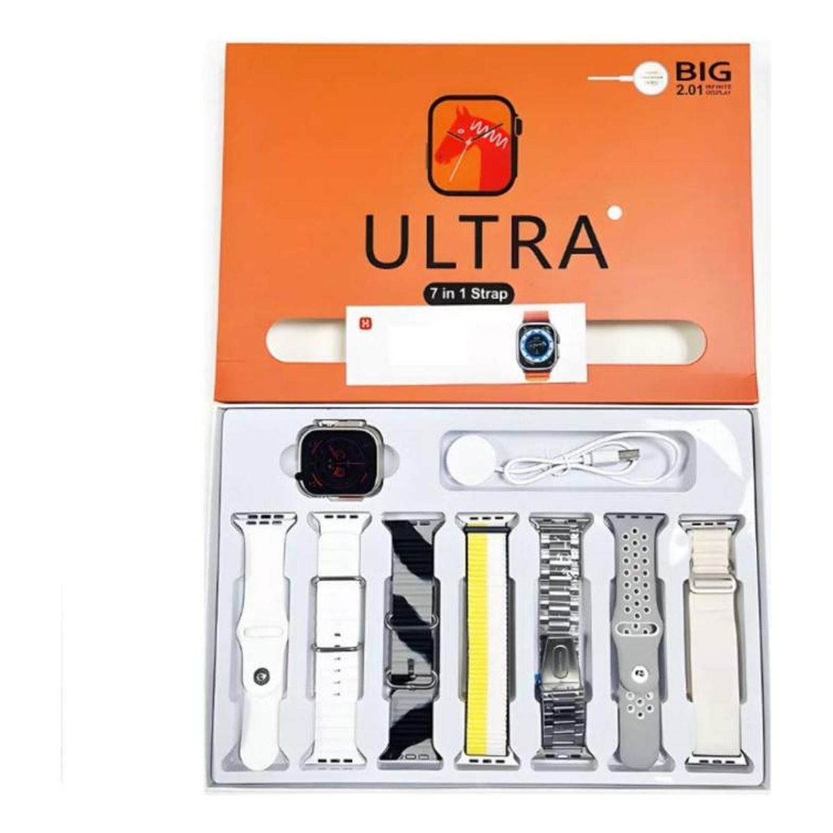 UNIVERSAL - Reloj Inteligente Smartwatch 7 en 1 Blanco