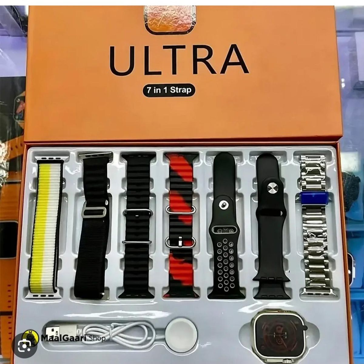 UNIVERSAL - Reloj Inteligente Smartwatch 7 en 1 Negro