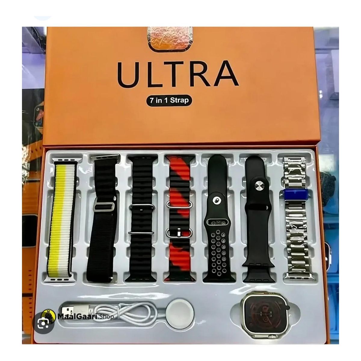 UNIVERSAL - Reloj Inteligente Smartwatch 7 en 1 Negro
