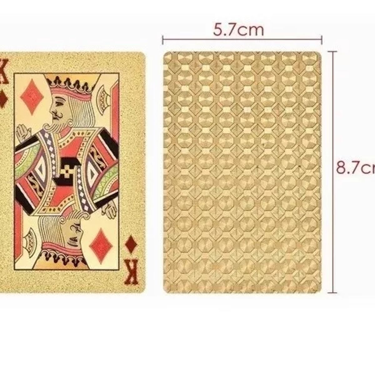 GENERICO - Baraja Cartas Doradas Y Plata Poker 100% Waterproof Set