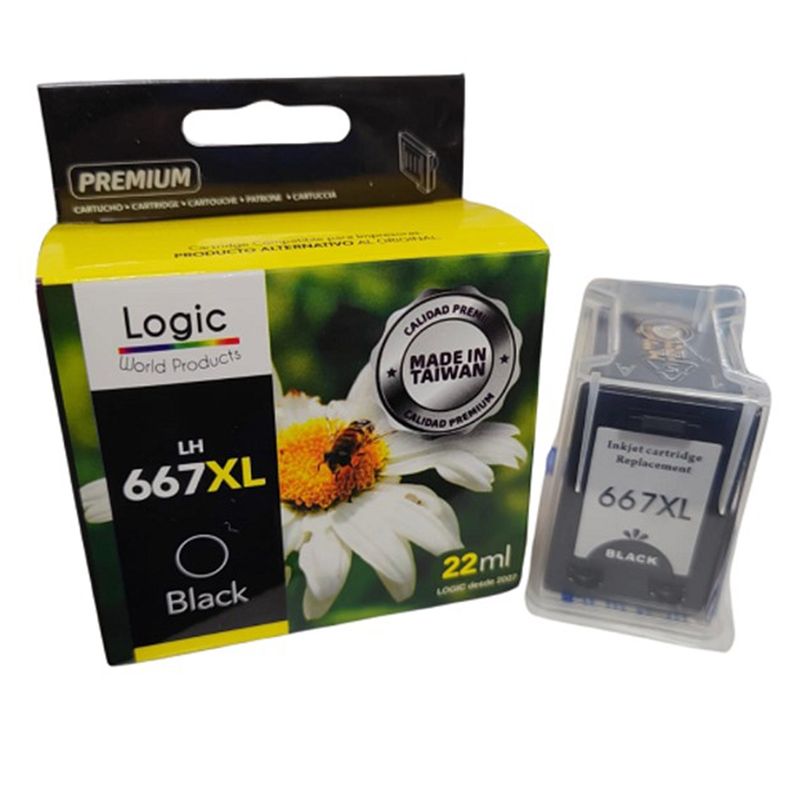 LOGIC - Cartucho de Tinta 667XL Negro+Tricolor para Hp Deskjet 2300