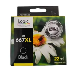LOGIC - Black Ink Cartridge 667XL 480 pages para Hp Deskjet 6475