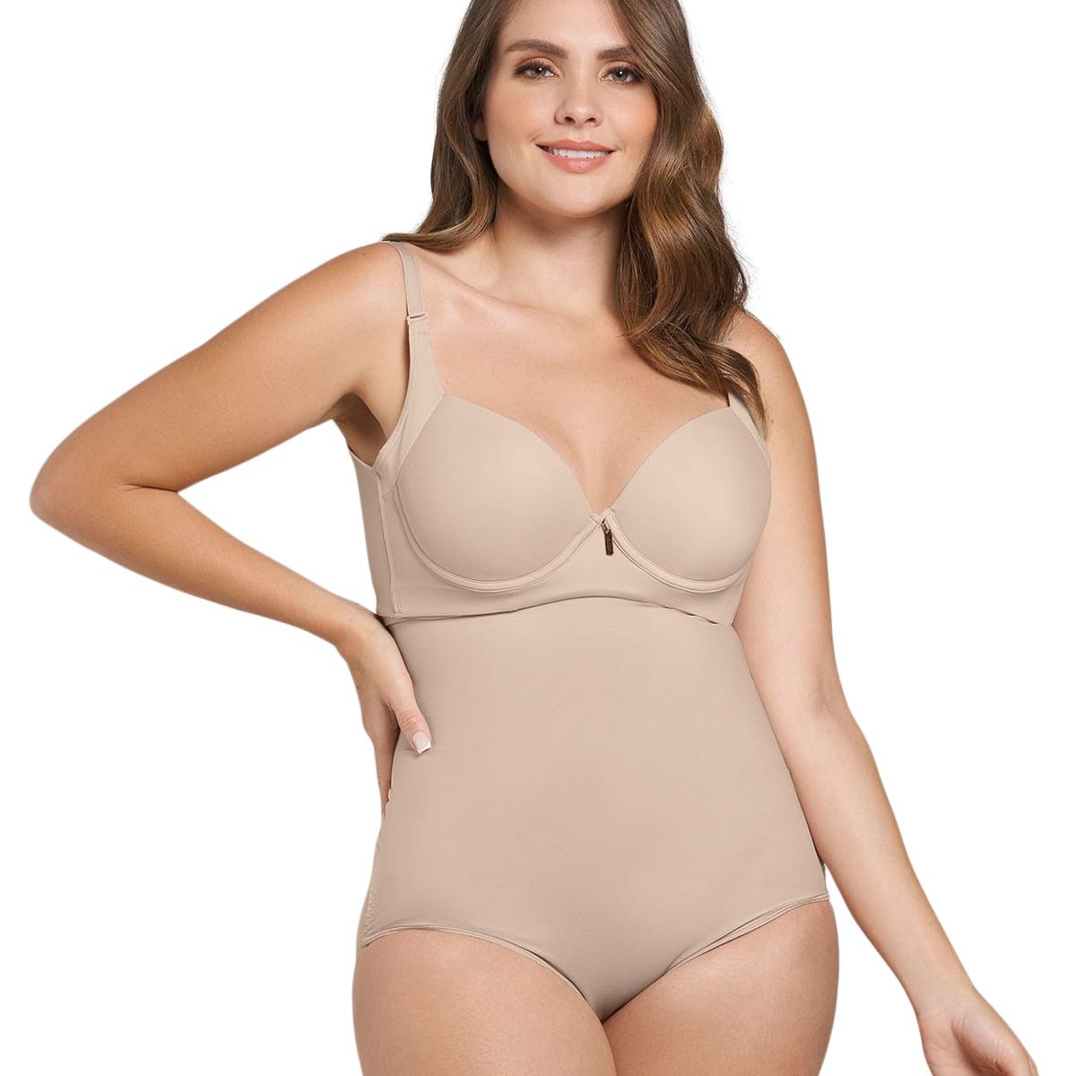 LEONISA - Calzón faja postparto con mayor cubrimiento de abdomen 012885 Beige