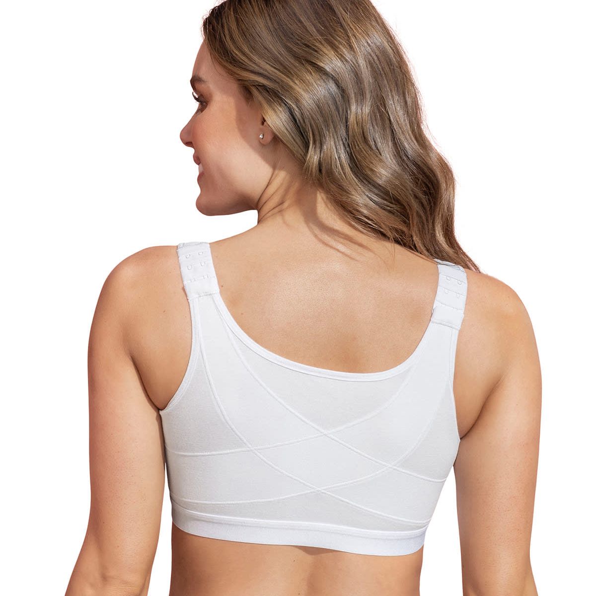LEONISA - Sostén tipo top multiusos ultracómodo en algodón All in One Bra 91044 Blanco