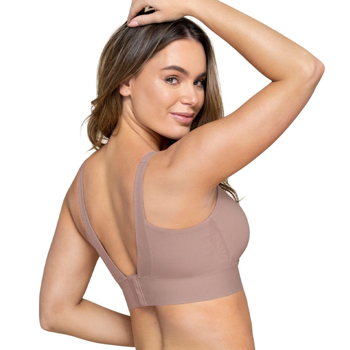 LEONISA - Sostén tipo top de copas extraíbles totalmente cómodo y liviano Flexi Brastop 091048 Palo de Rosa