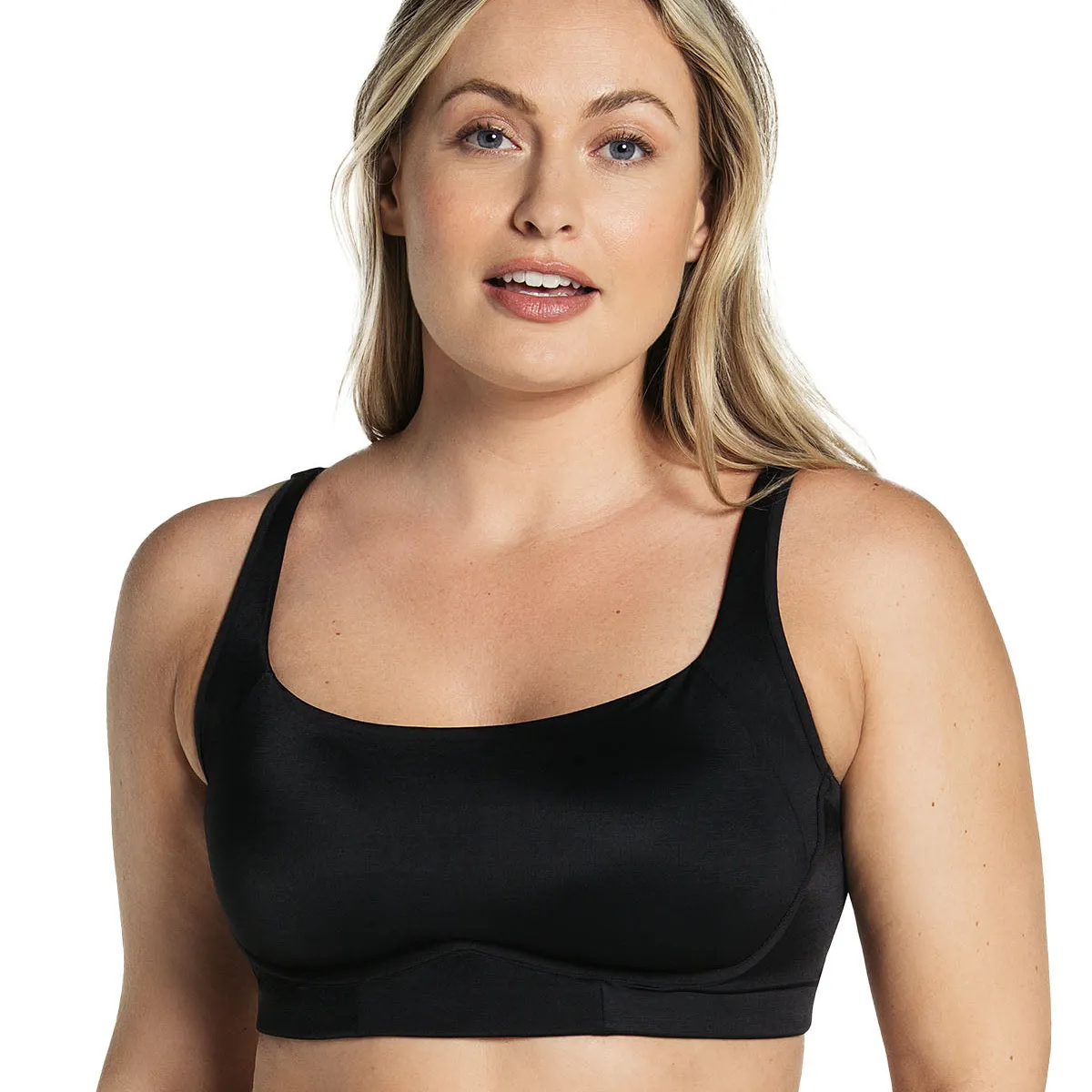 LEONISA - Sostén sin arco ultracómodo de alto soporte y cubrimiento Everyday Bra 091054 Negro