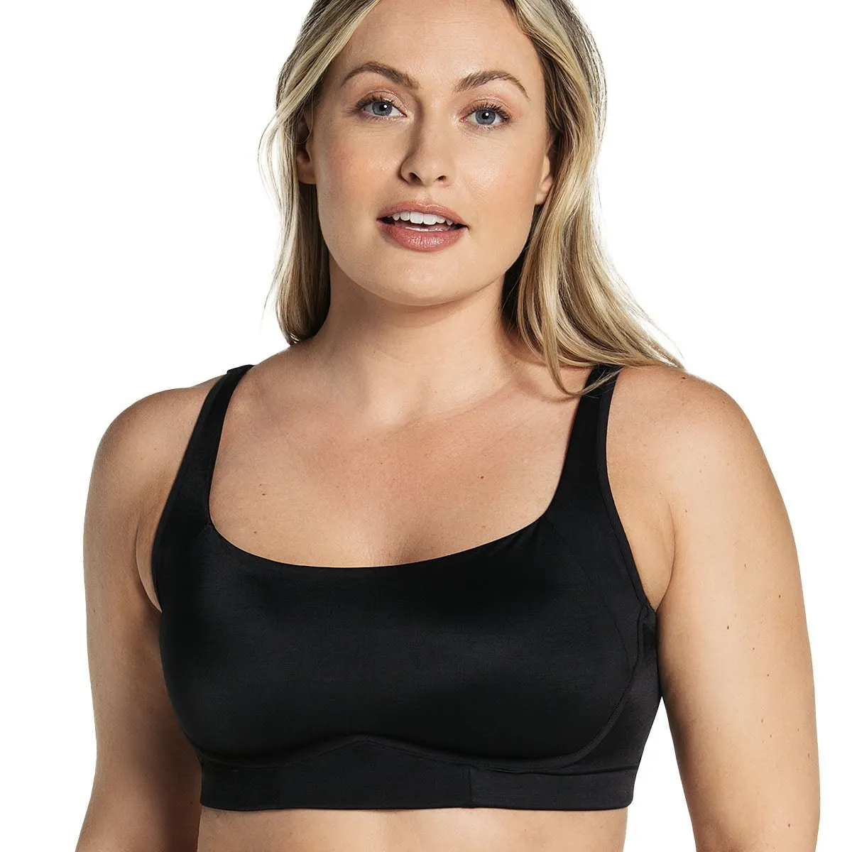 LEONISA - Sostén sin arco ultracómodo de alto soporte y cubrimiento Everyday Bra 091054 Negro