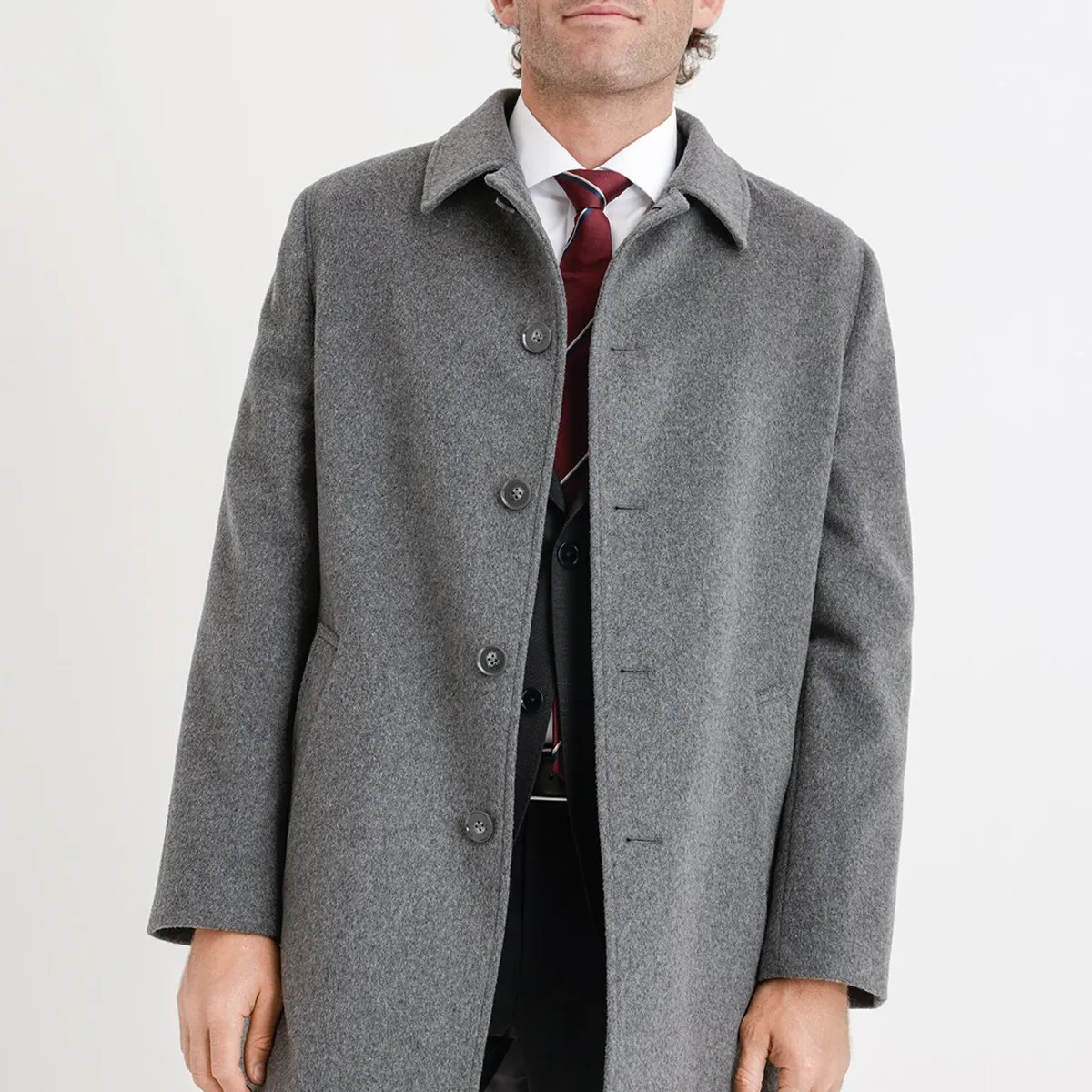 TRIAL - Abrigo hombre formal gris