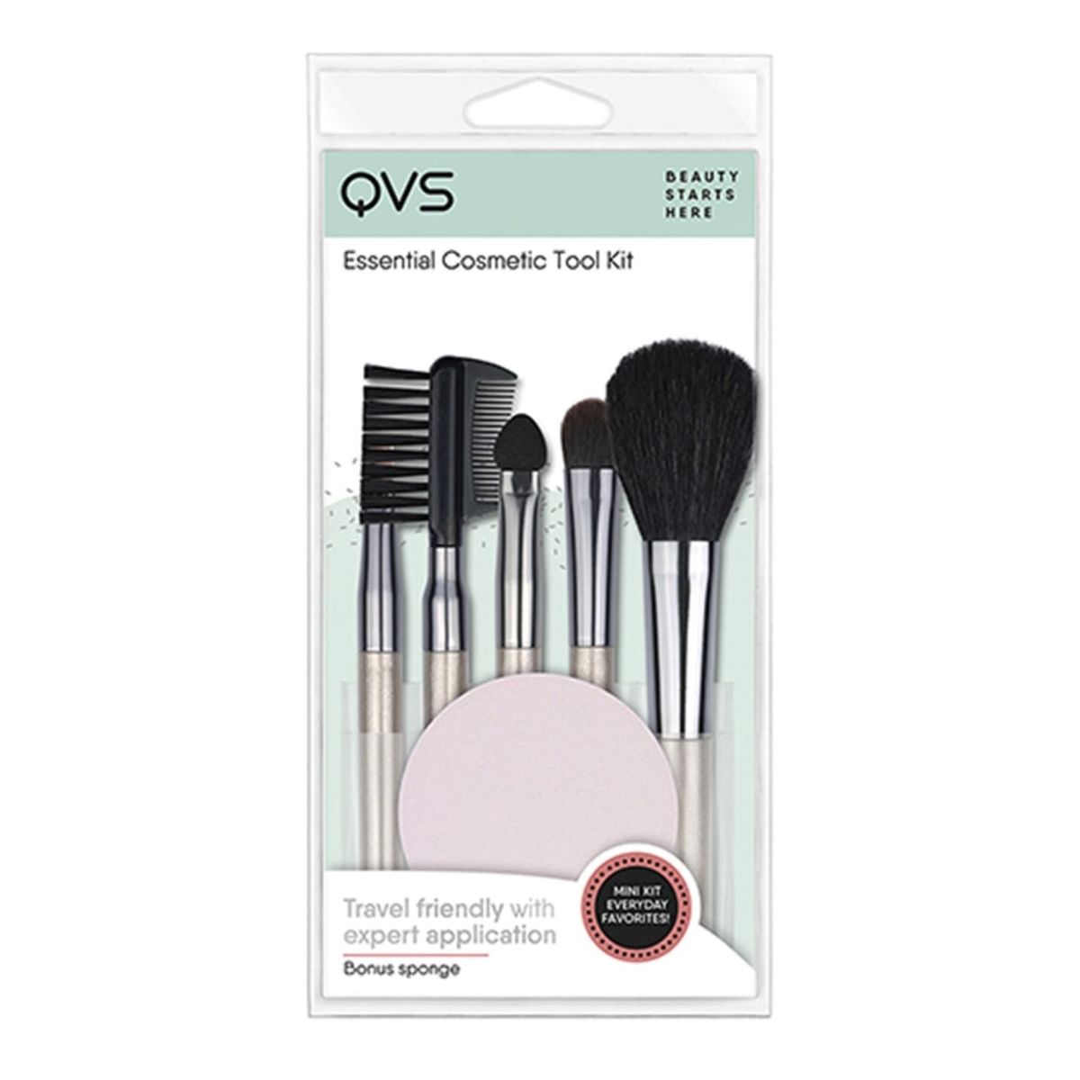 QVS - Set Esenciales Maquillaje Con Esponja