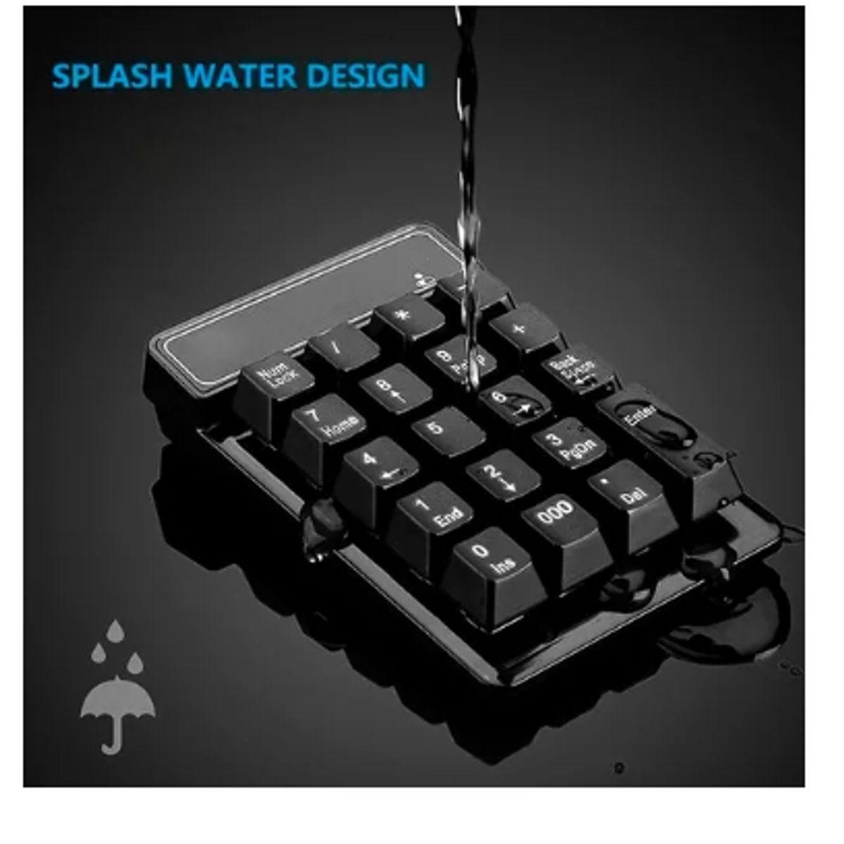 GENERICO - Teclado Numérico Inalámbrico 24ghz Semi-mecanico Waterproof