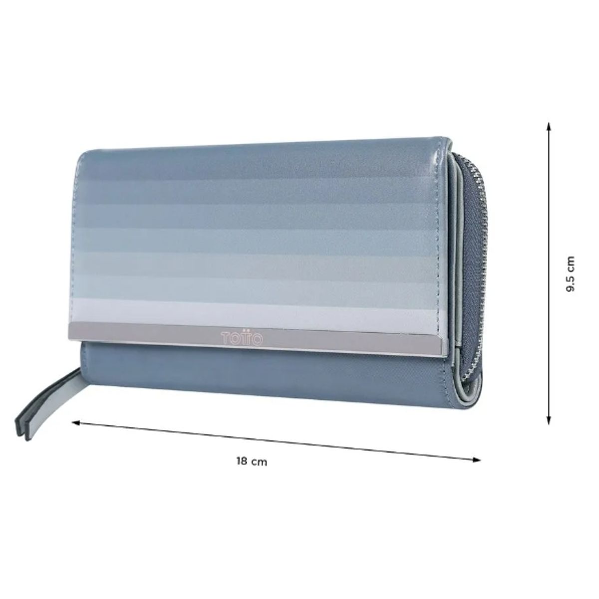 TOTTO - Billetera Con Porta Tarjetas Gris Mujer Totto