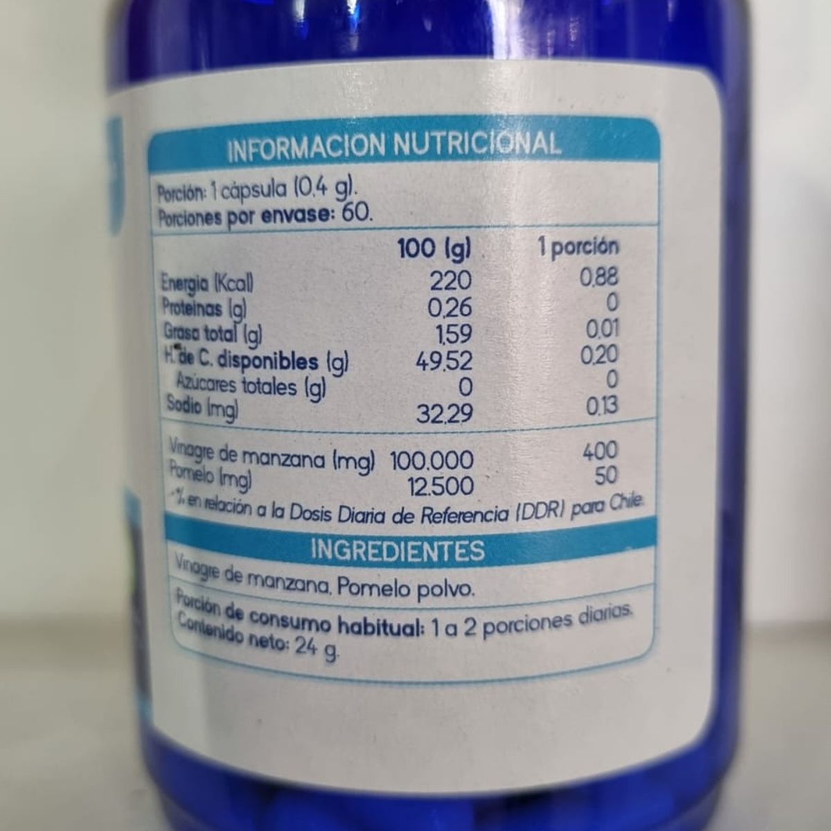 SUPLALIM - VINAGRE DE MANZANA 60 CAPSULAS - SUPLALIM