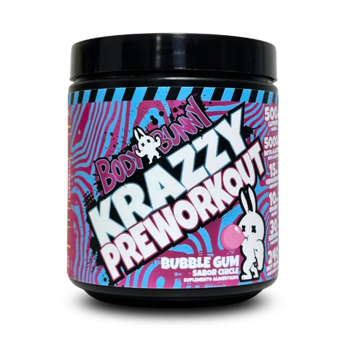 BODY BUNNY - PRE-ENTRENO KRAZZY 240GR BUBBLE GUM - BODYBUNNY
