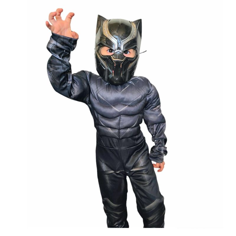 GENERICO - Disfraz super héroe Pantera negra talla 8 para niño