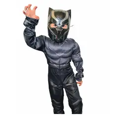 GENERICO - Disfraz super héroe Pantera negra talla 8 para niño