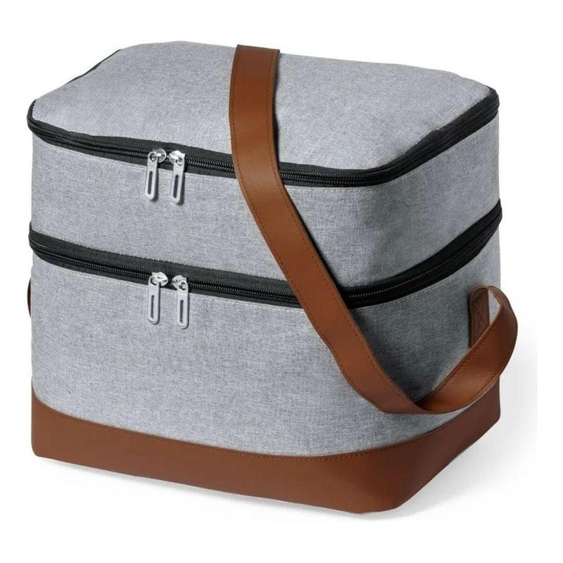 IMPORTCLICK - Bolso Cooler Doble Gris Chandak 20x30x26 CM IMPORTCLICK