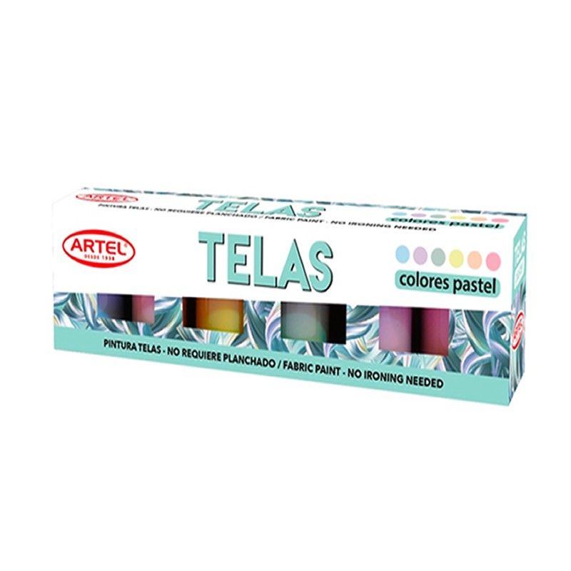 ARTEL - Set pintura para telas 6 colores pastel