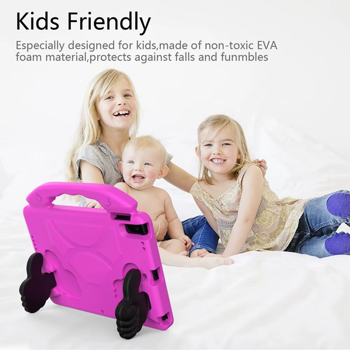 GENERICO - Carcasa Niños Anti-golpes Para iPad 10.2 FUCSIA