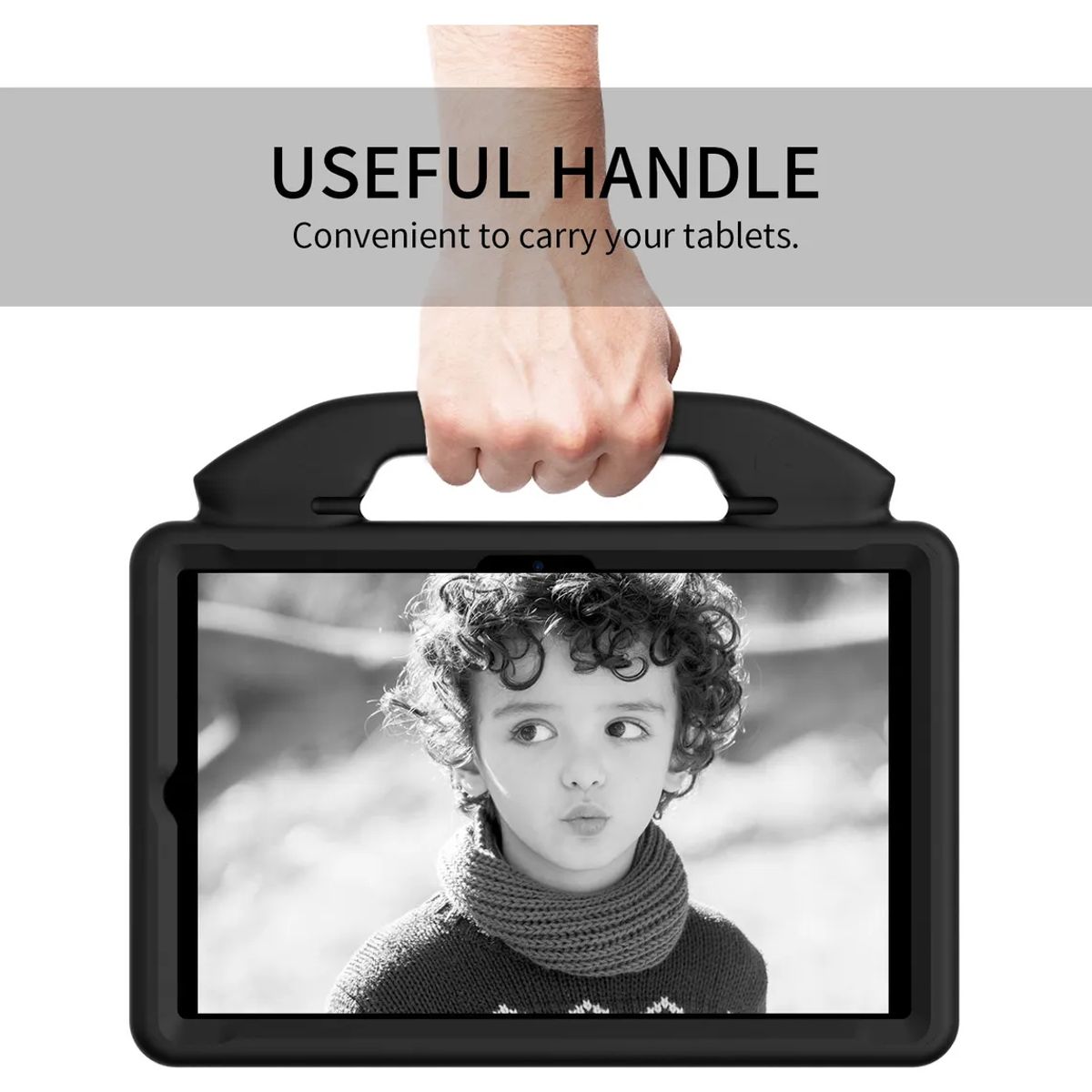 GENERICO - Carcasa Niños Anti-golpes Para iPad 10.2 NEGRA