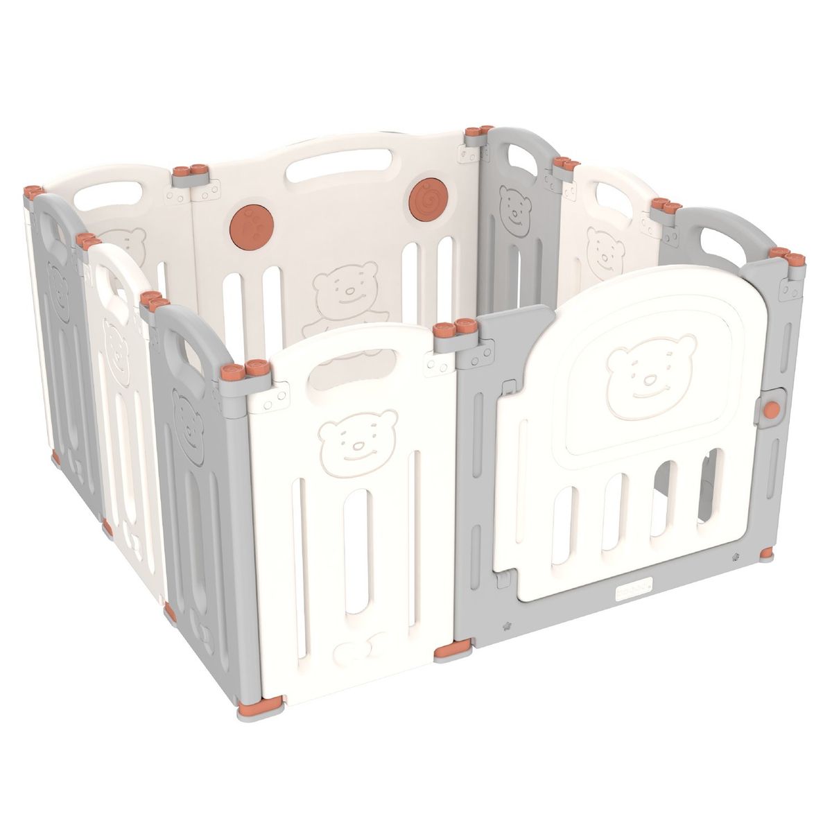 BBQOOL - Corral Didáctico de Juegos Plegable Teddy Grey