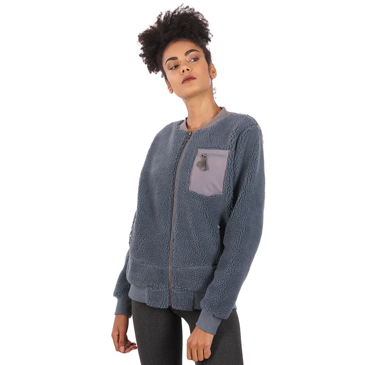 HAKA HONU - Chaqueta Mujer Zip-porrito Petroleo Haka Honu