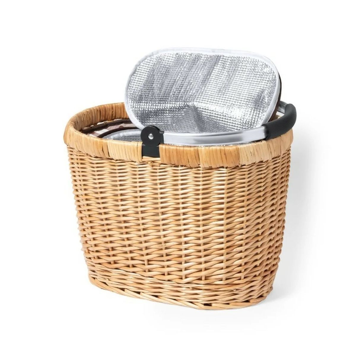 IMPORTCLICK - Cesta Cooler Mimbre Aluminio 41x31x27 CM Halbax IMPORTCLICK