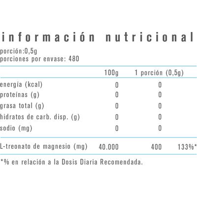 Imagen 2 del producto L-TREONATO MAGNESIO 400MG 240GR - ALPHA MEDICA