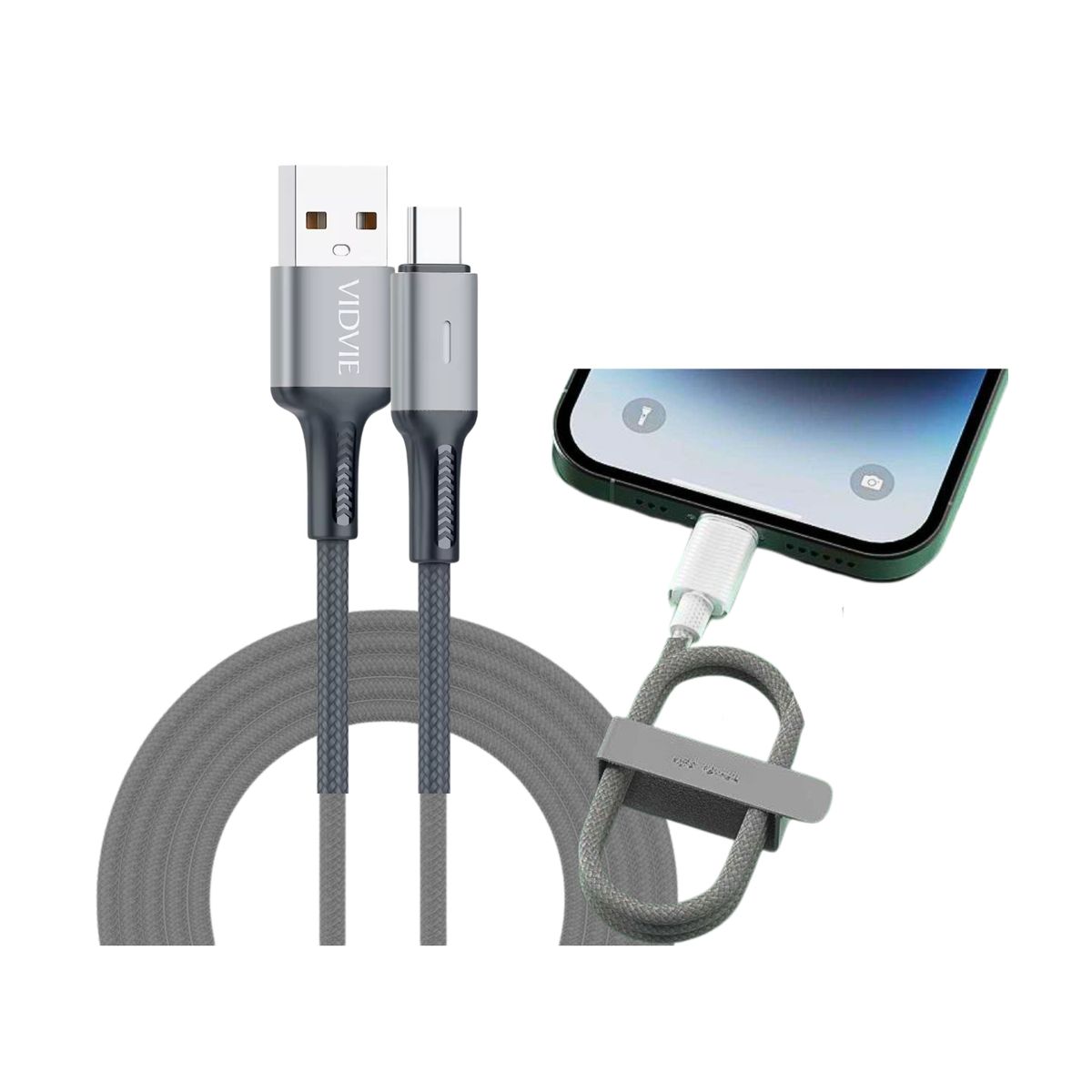 GENERICO - Cable De Datos De Tipo C Trenzado 6A - Vidvie Cb4024t Usb