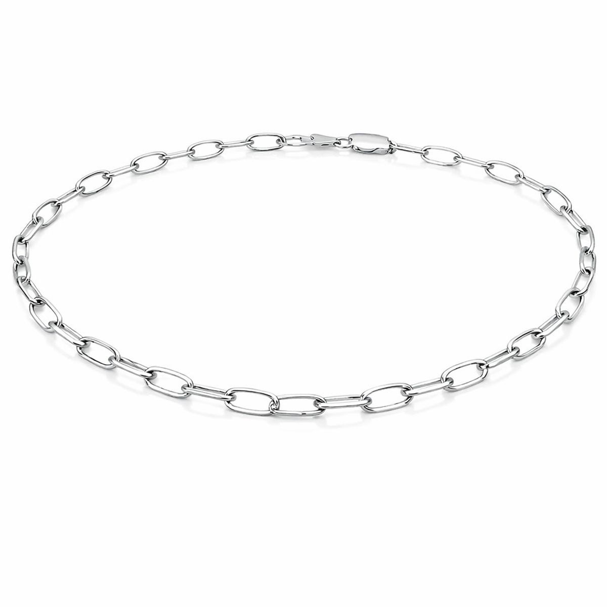 JOYAS MYTOKE - Cadena Collar Mujer 45 cm Eslabon Limada Plata 925