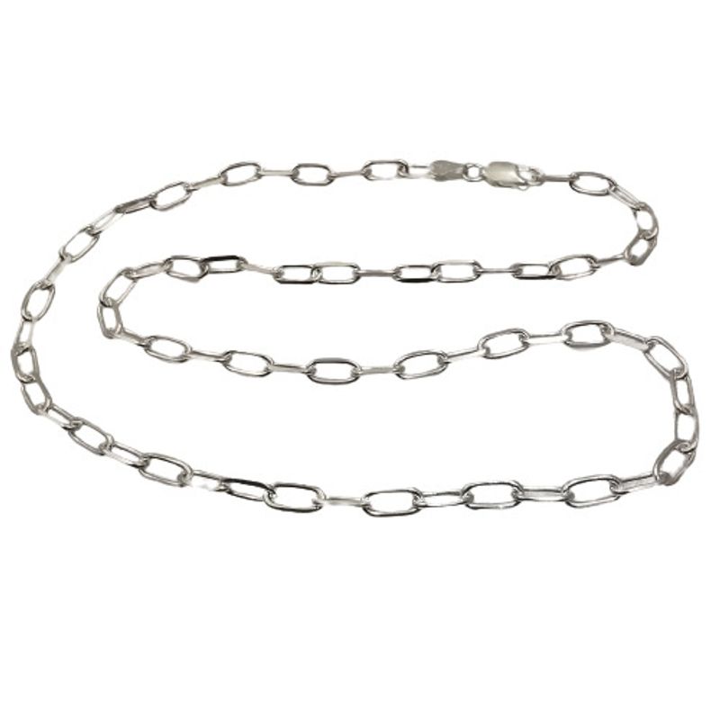 JOYAS MYTOKE - Cadena Collar Mujer 45 cm Eslabon Limada Plata 925
