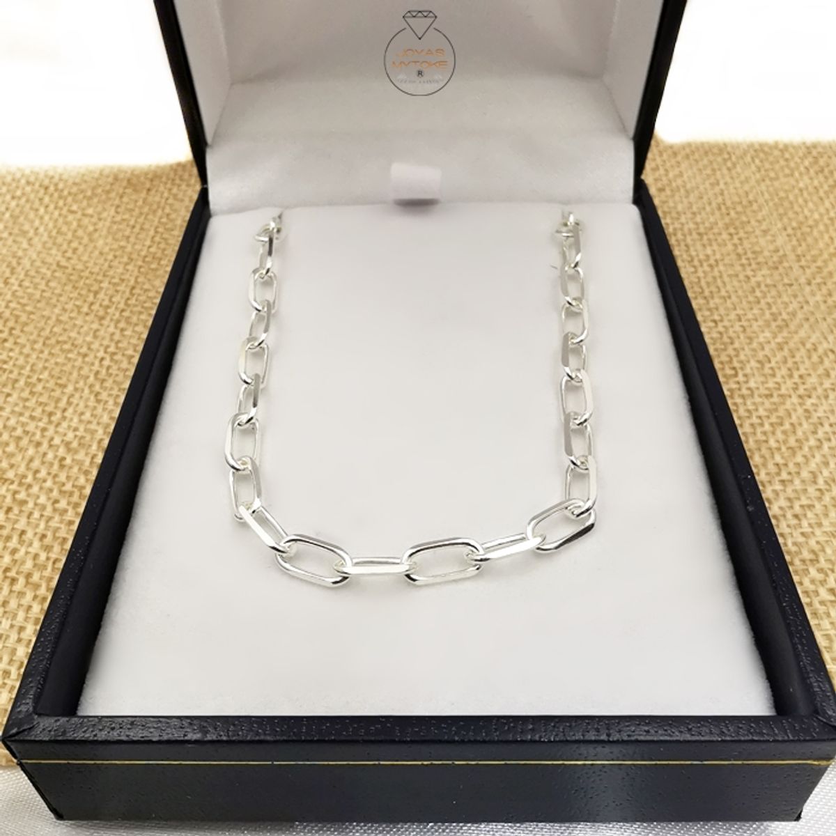 JOYAS MYTOKE - Cadena Collar Mujer 45 cm Eslabon Limada Plata 925