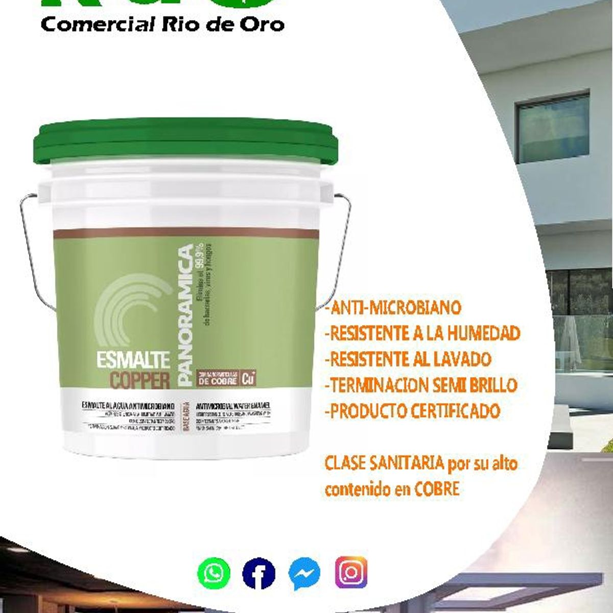 PINTURAS PANORAMICA LTDA - ESMALTE AL AGUA CON COBRE
