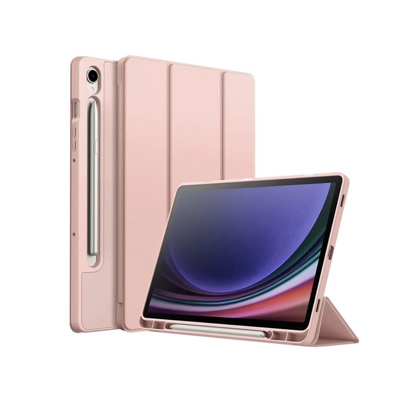 JOIGO - Funda Smart Cover Para Samsung S9 Plus S9 Fe + Plus Rosado.