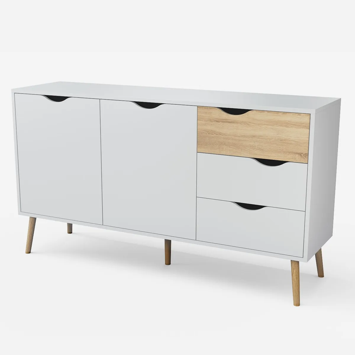 RELAN - Aparador Buffet Top Living Bergen con Puertas y Cajones