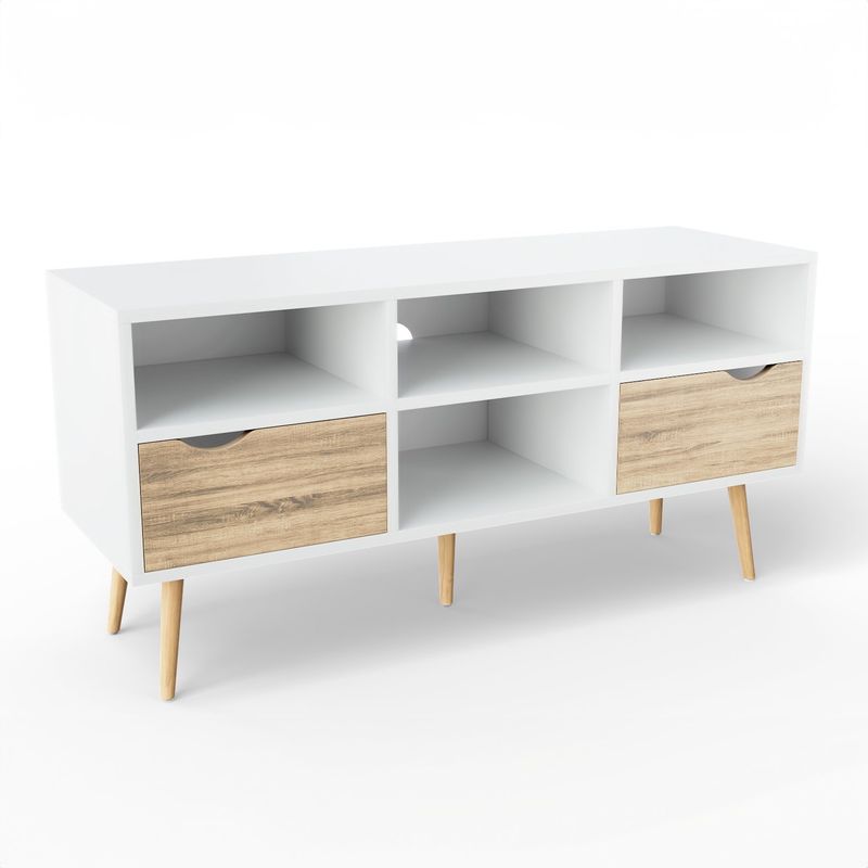 RELAN - Rack de TV Top Living Bolonia con Cajones 117cm Nórdico
