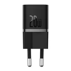 BASEUS - Cargador Rápido Mini GaN5 1C 20W Negro