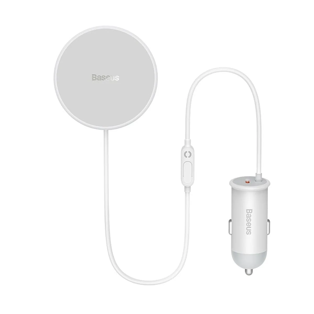BASEUS - Cargador Inalámbrico MagSafe para Autos Baseus Blanco