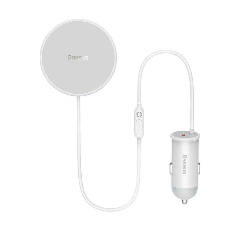 BASEUS - Cargador Inalámbrico MagSafe para Autos Baseus Blanco