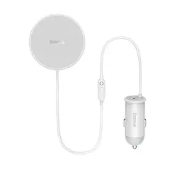 BASEUS - Cargador Inalámbrico MagSafe para Autos Blanco