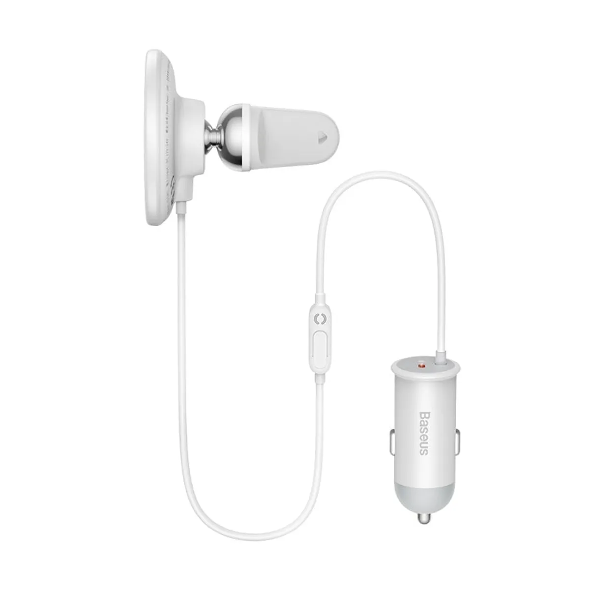 BASEUS - Cargador Inalámbrico MagSafe para Autos Baseus Blanco