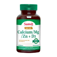 SUNVIT - Calcio Magnesio Zinc + Vitamina D3 (90 tabs)