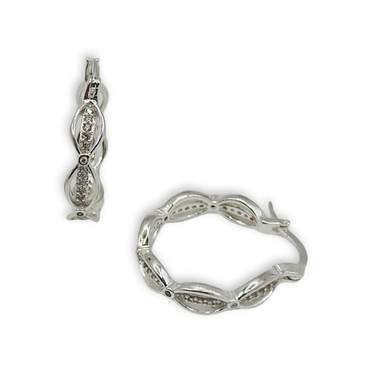 GENERICO - Aros Argolla Micro Circones Plata Italiana 925 Mas Caja