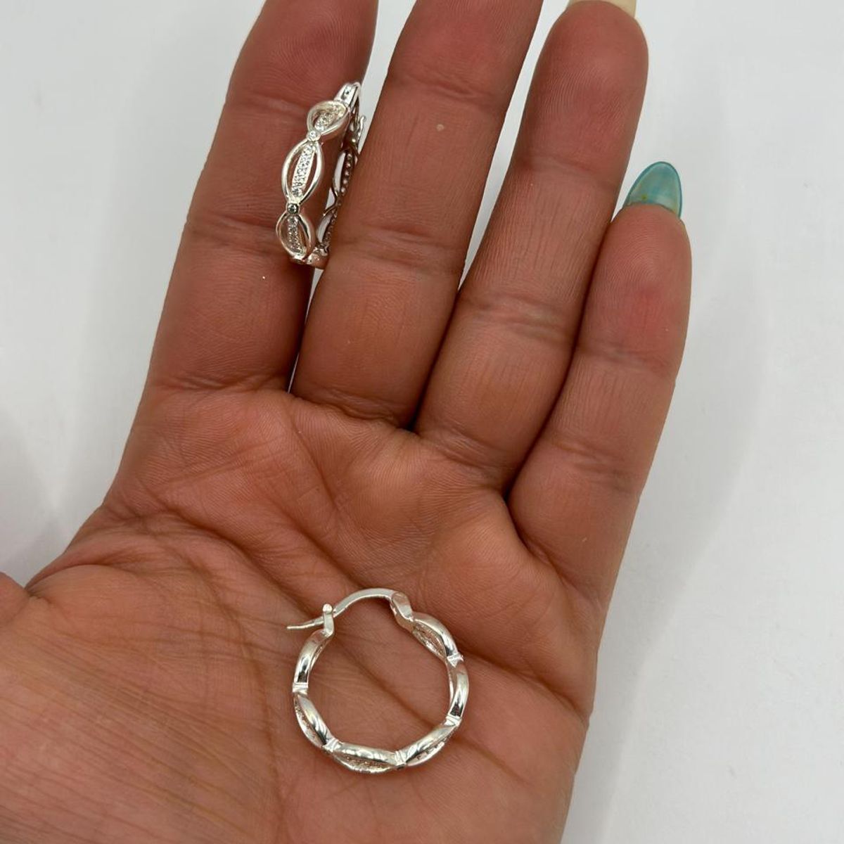 GENERICO - Aros Argolla Micro Circones Plata Italiana 925 Mas Caja