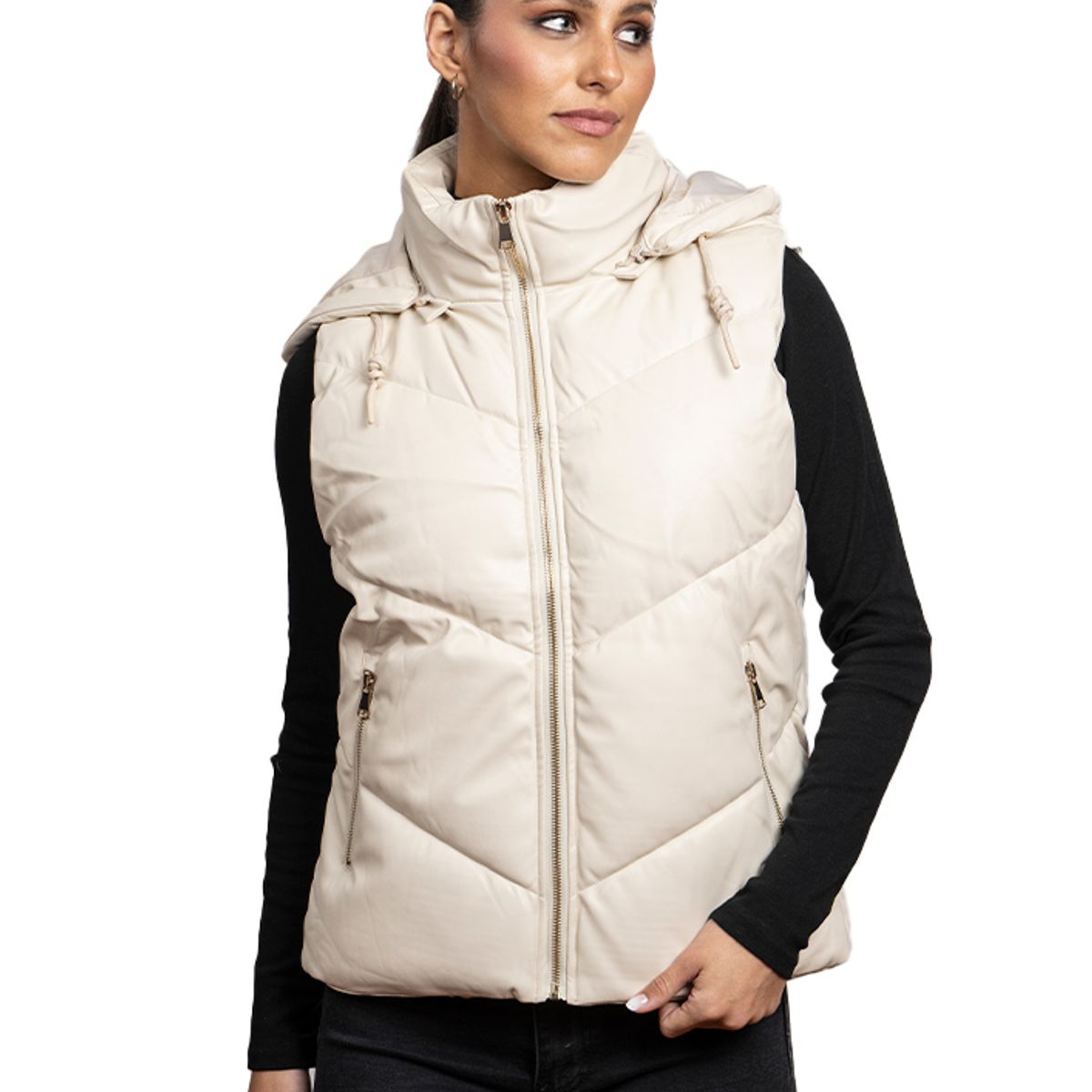 TODOPIEL - Chaqueta de Ecocuero Mujer Blanco Todopiel