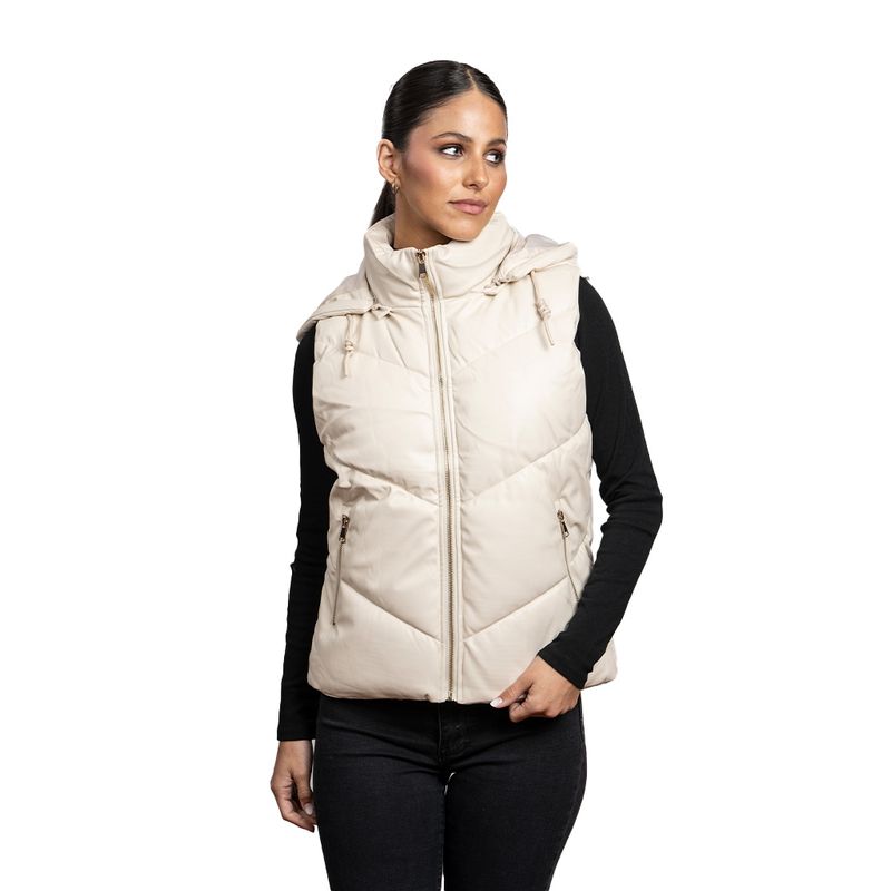 TODOPIEL - Chaqueta de Ecocuero Mujer Blanco Todopiel