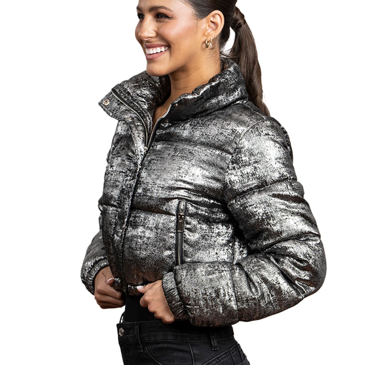 TODOPIEL - Parka Mujer Plateado Todopiel