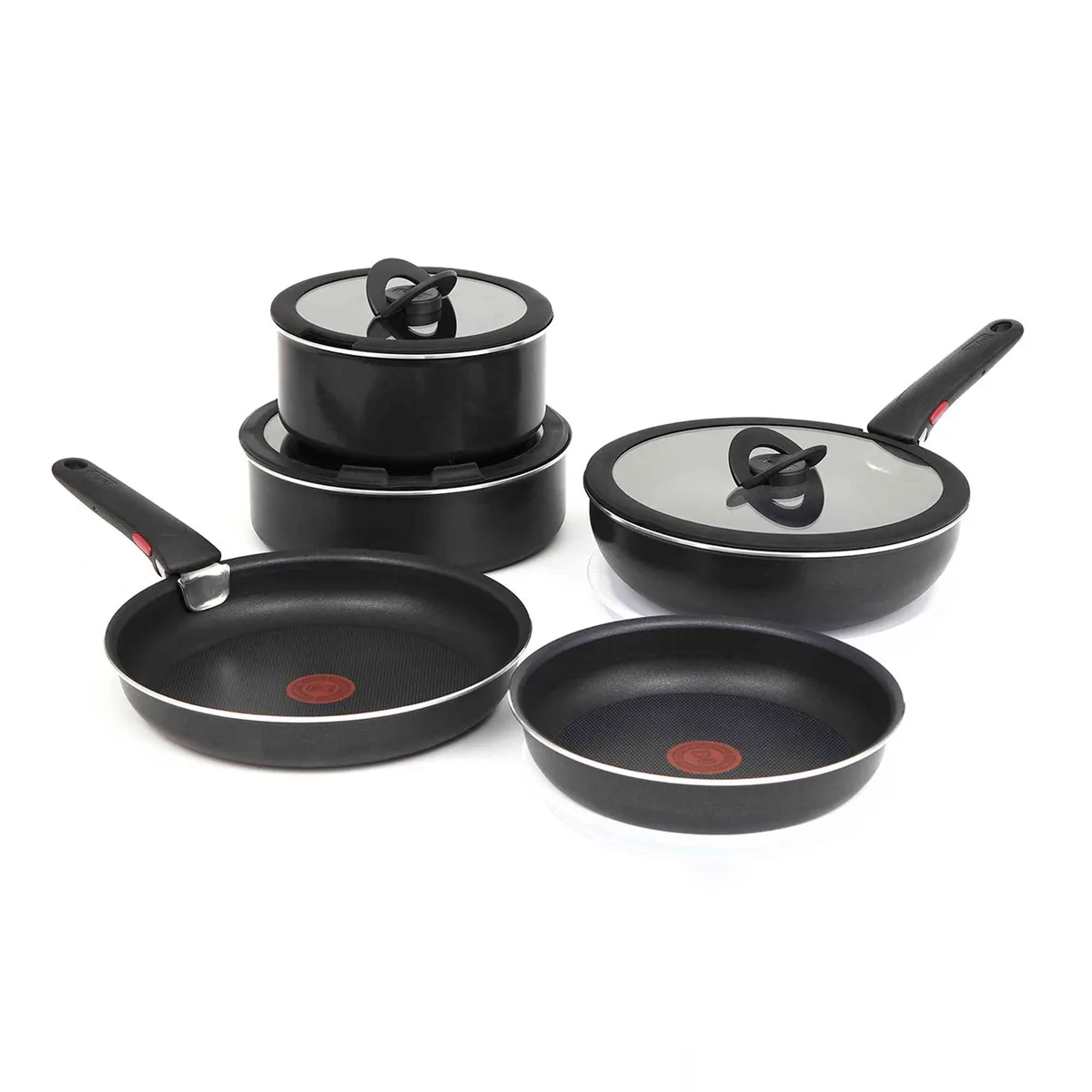 TEFAL - Bateria de cocina Antiadherente Ingenio 12 PCS con mangos